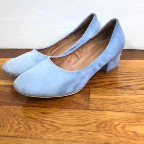 Jeffrey Campbell Baby Blue Suede Bitsie Pumps Heel Size 7.5 - Picture 2 of 10